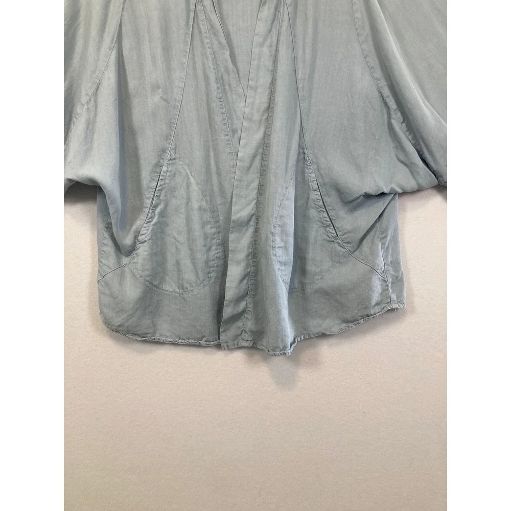 Easel Los Angeles Blue Tencel Kimono Cardigan‎ Open Front Dolman Sleeve Medium - Picture 5 of 8